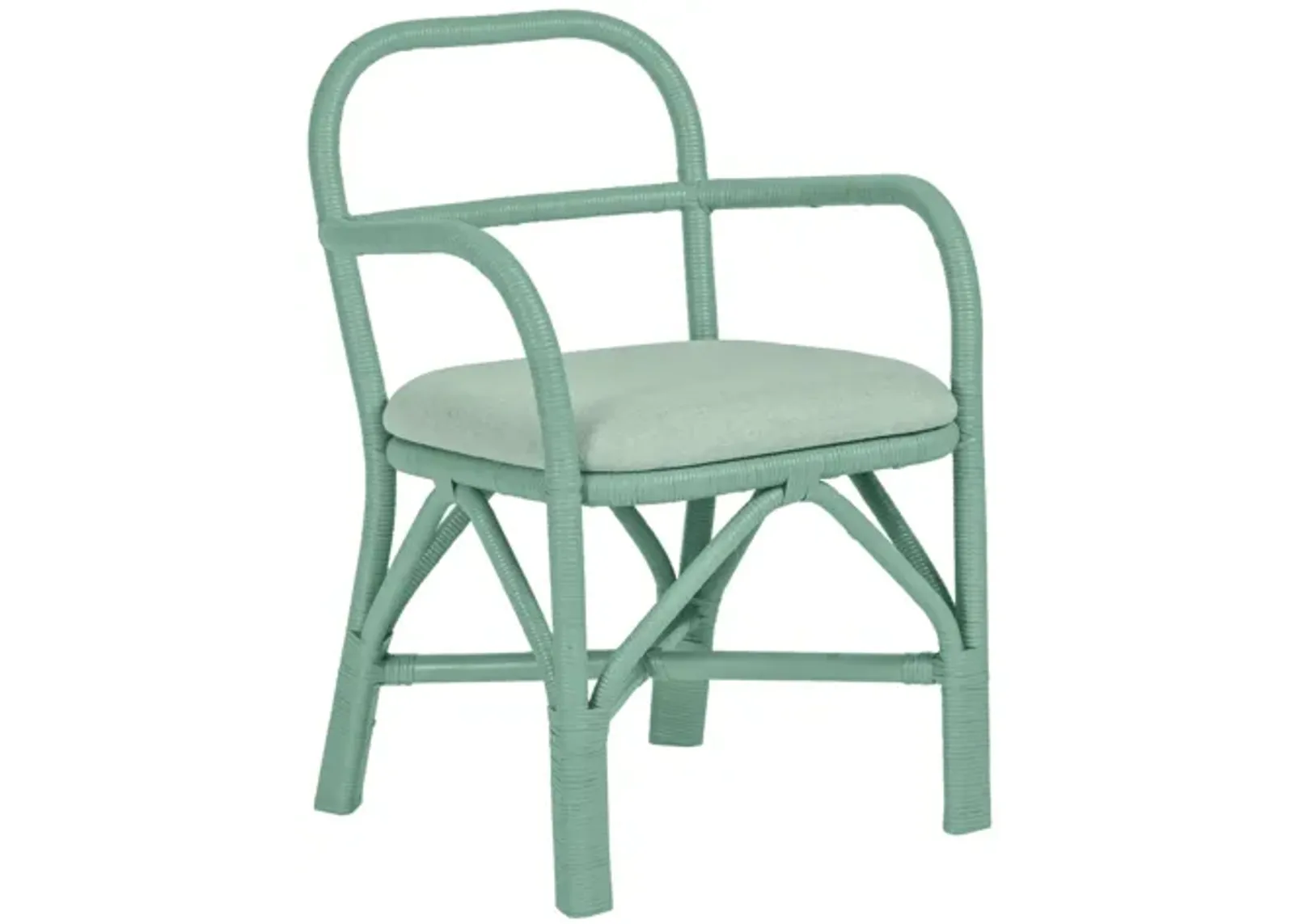 Ginny Green Rattan Dining Chair