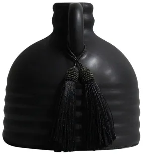 Adonis Black Ceramic Vase