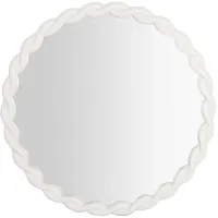 Agnes Cream Round Mirror