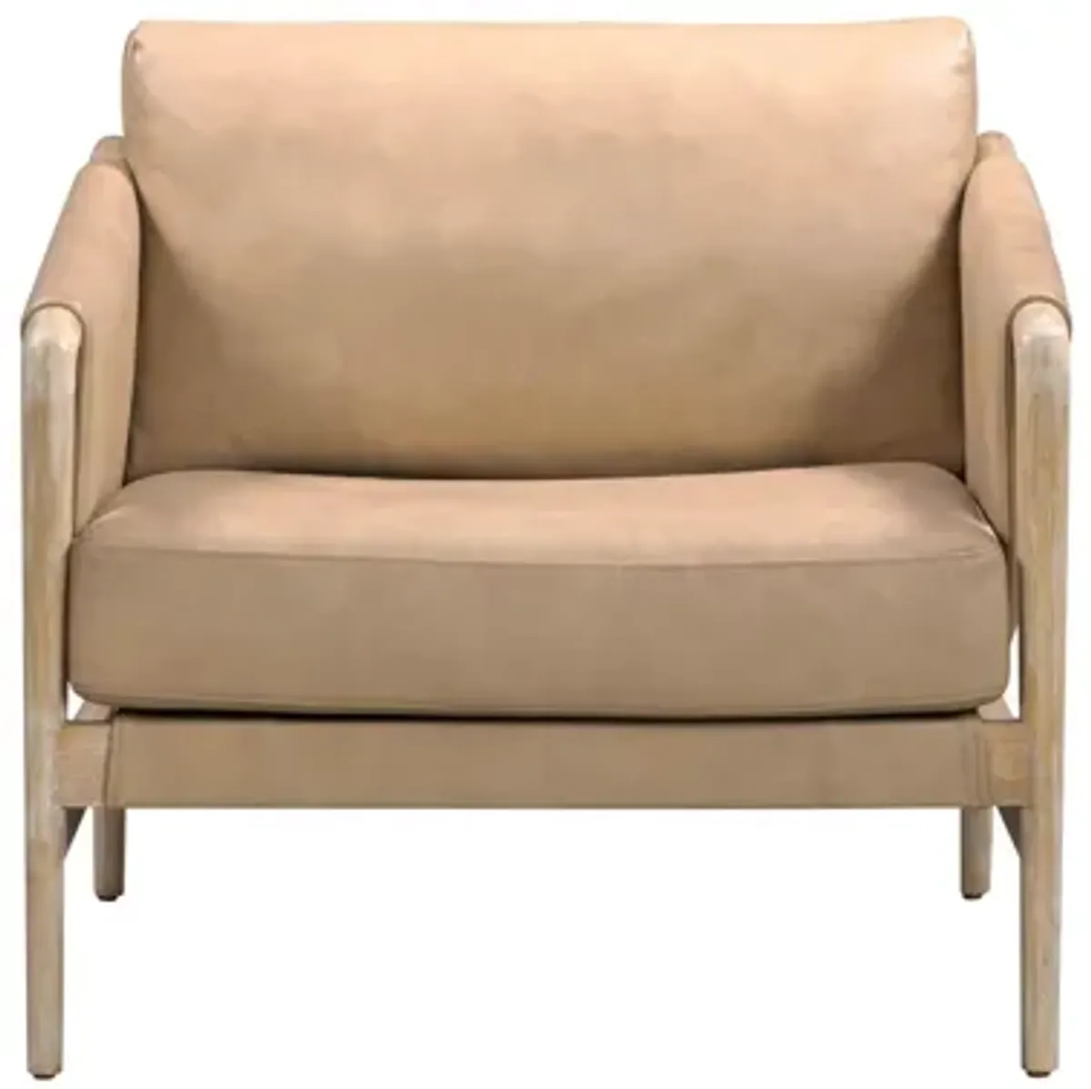 Chakka Tan Genuine Leather Accent Chair