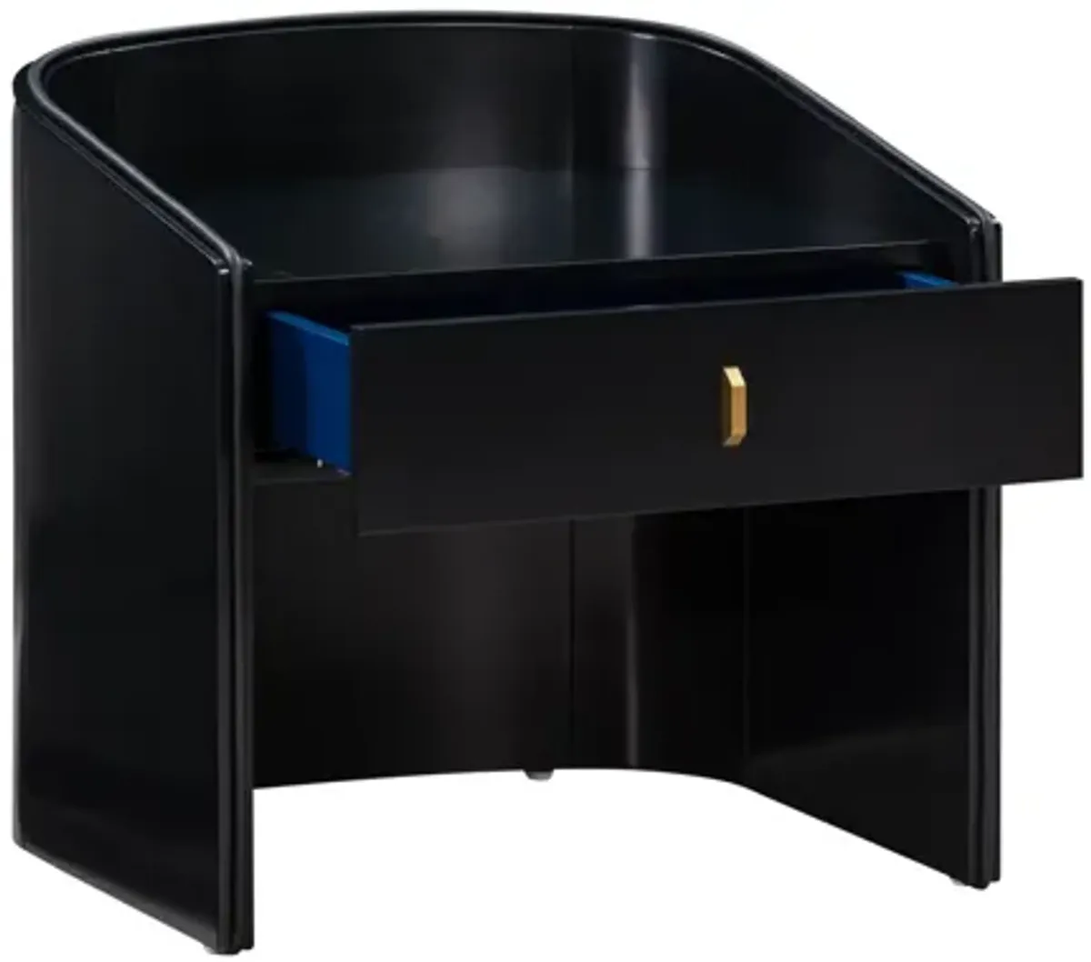 Collins Black Lacquer Nightstand