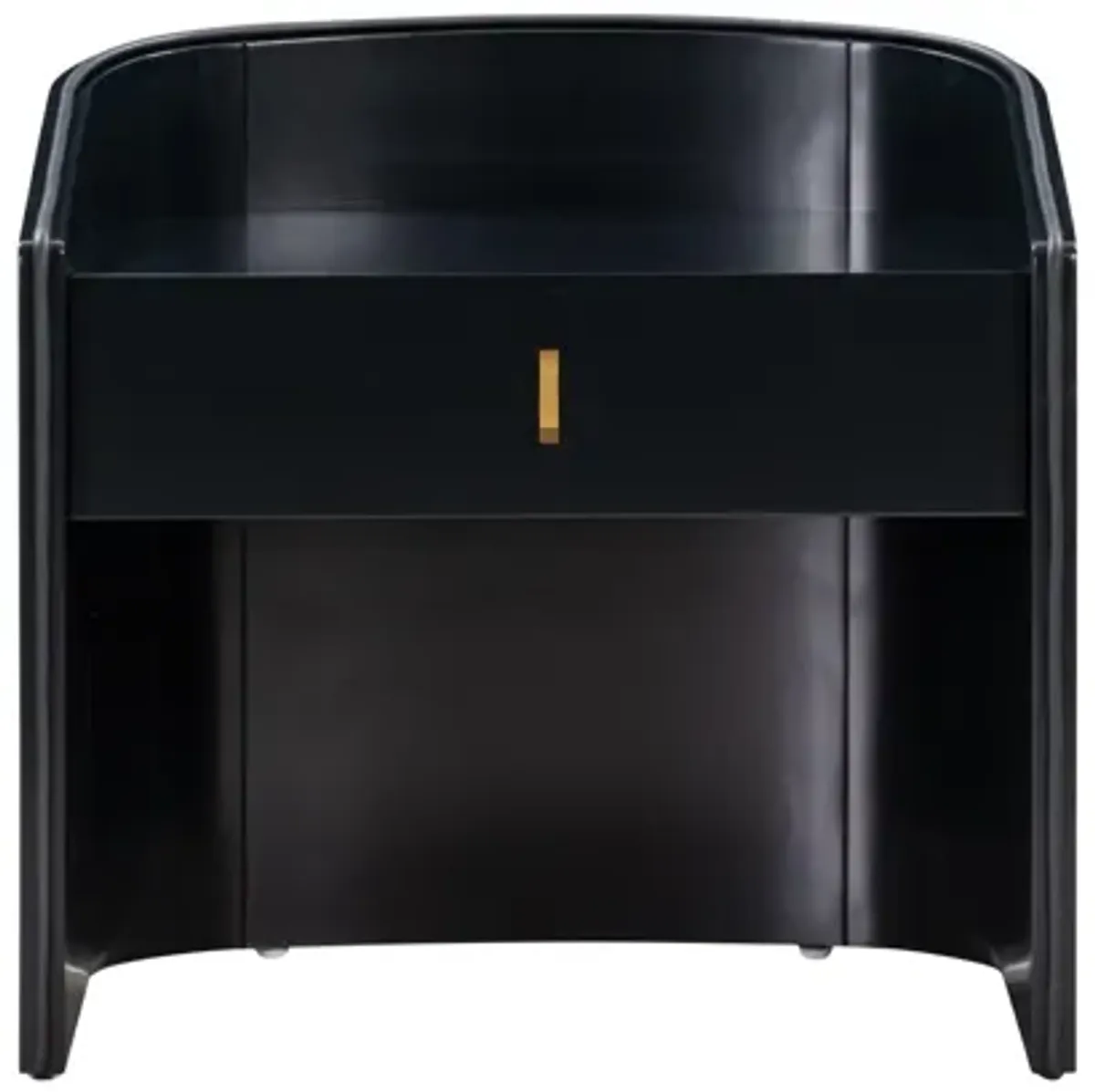 Collins Black Lacquer Nightstand