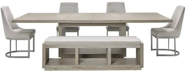 Bella Extendable Table + 4 Chairs + Bench