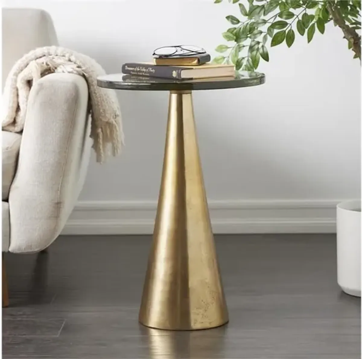 Geometric Cone Accent Table