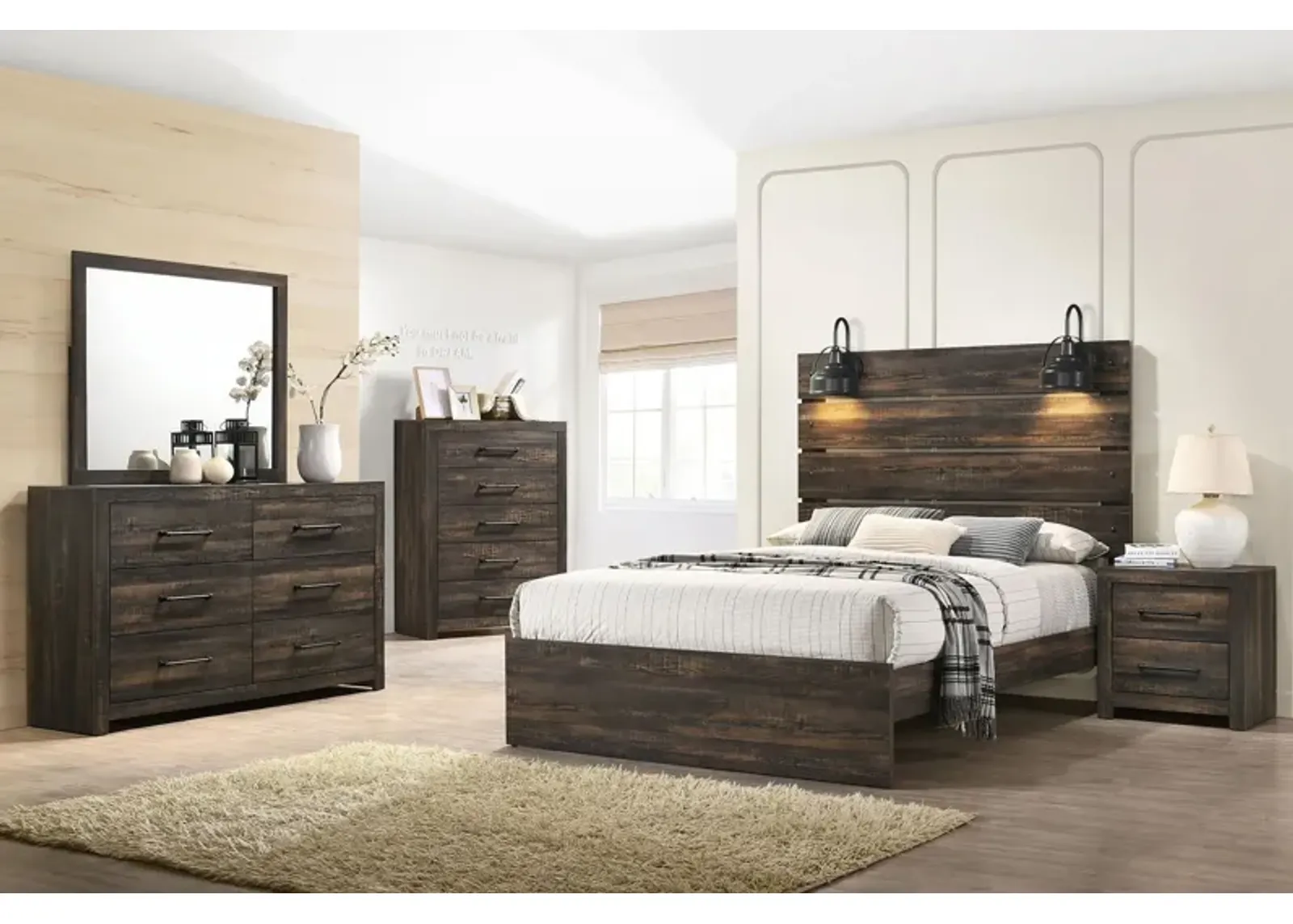 Dixon Brown 5-Piece King Bedroom Set