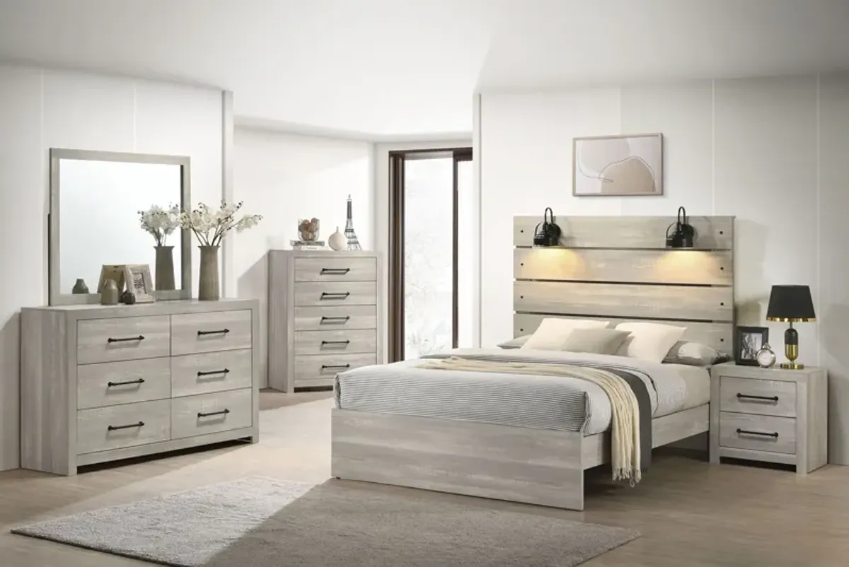 Dixon White 3-Piece Full Bedroom Set