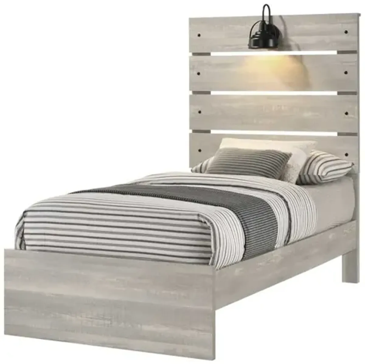 Dixon White Twin Bed