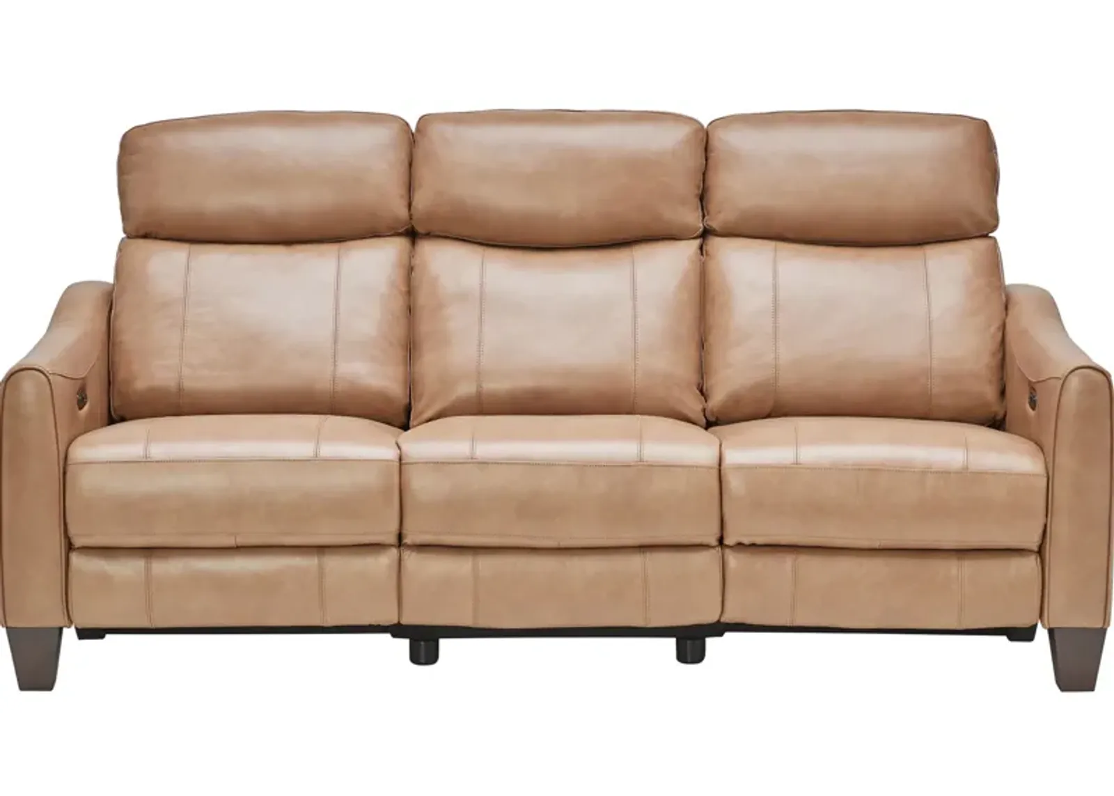 Damon Brown Leather Dual Power Reclining Sofa