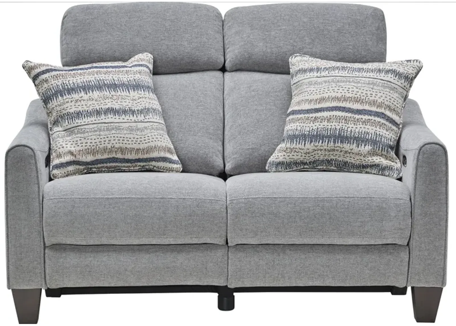 Damon Grey Dual Power Reclining Loveseat