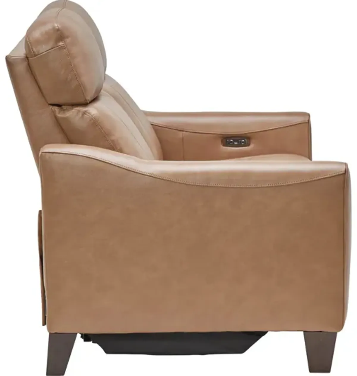 Damon Brown Leather Dual Power Reclining Loveseat