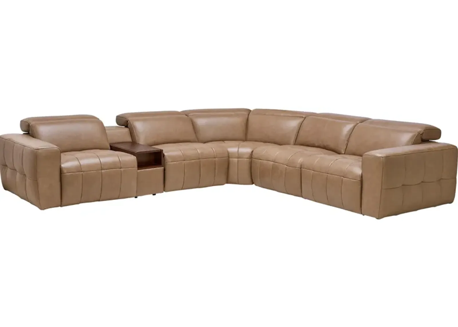 Owen 6-Piece Leather Dual Power Reclining Sectional with 2 Recliners