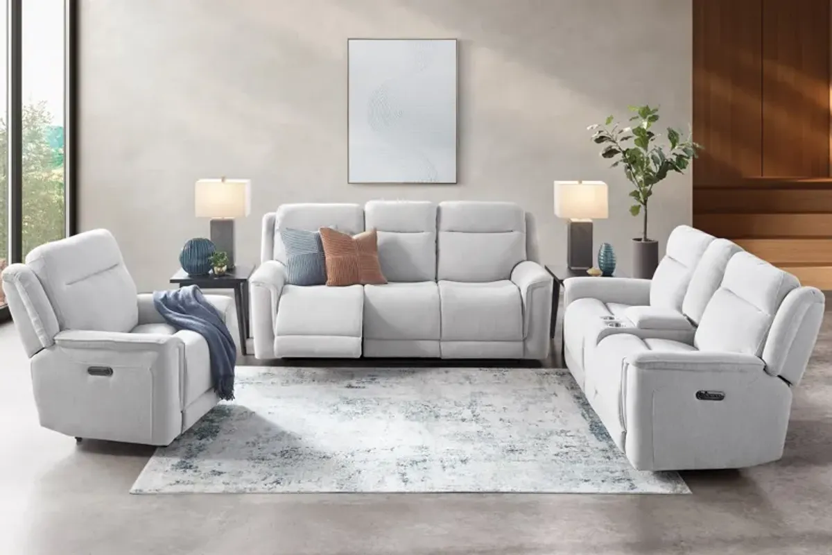 Bristol Grey Dual Power Reclining Sofa