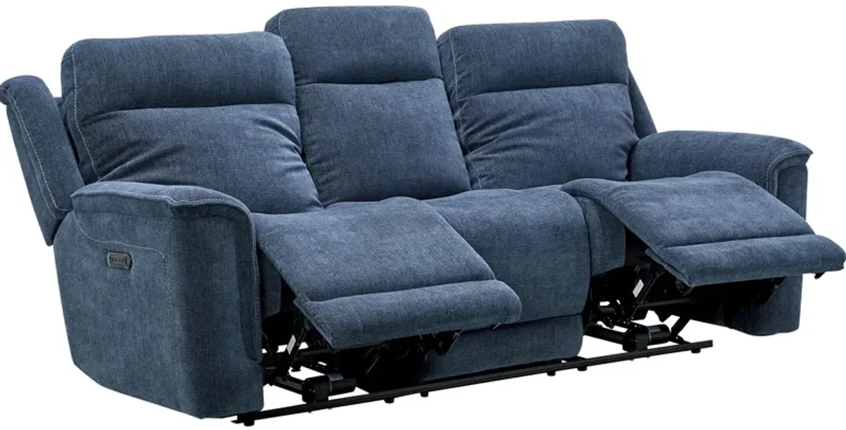 Bristol Blue Dual Power Reclining Sofa