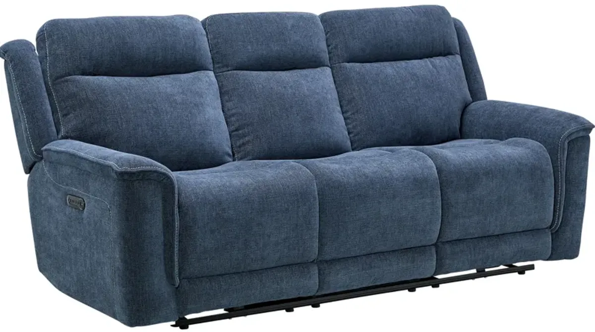 Bristol Blue Dual Power Reclining Sofa