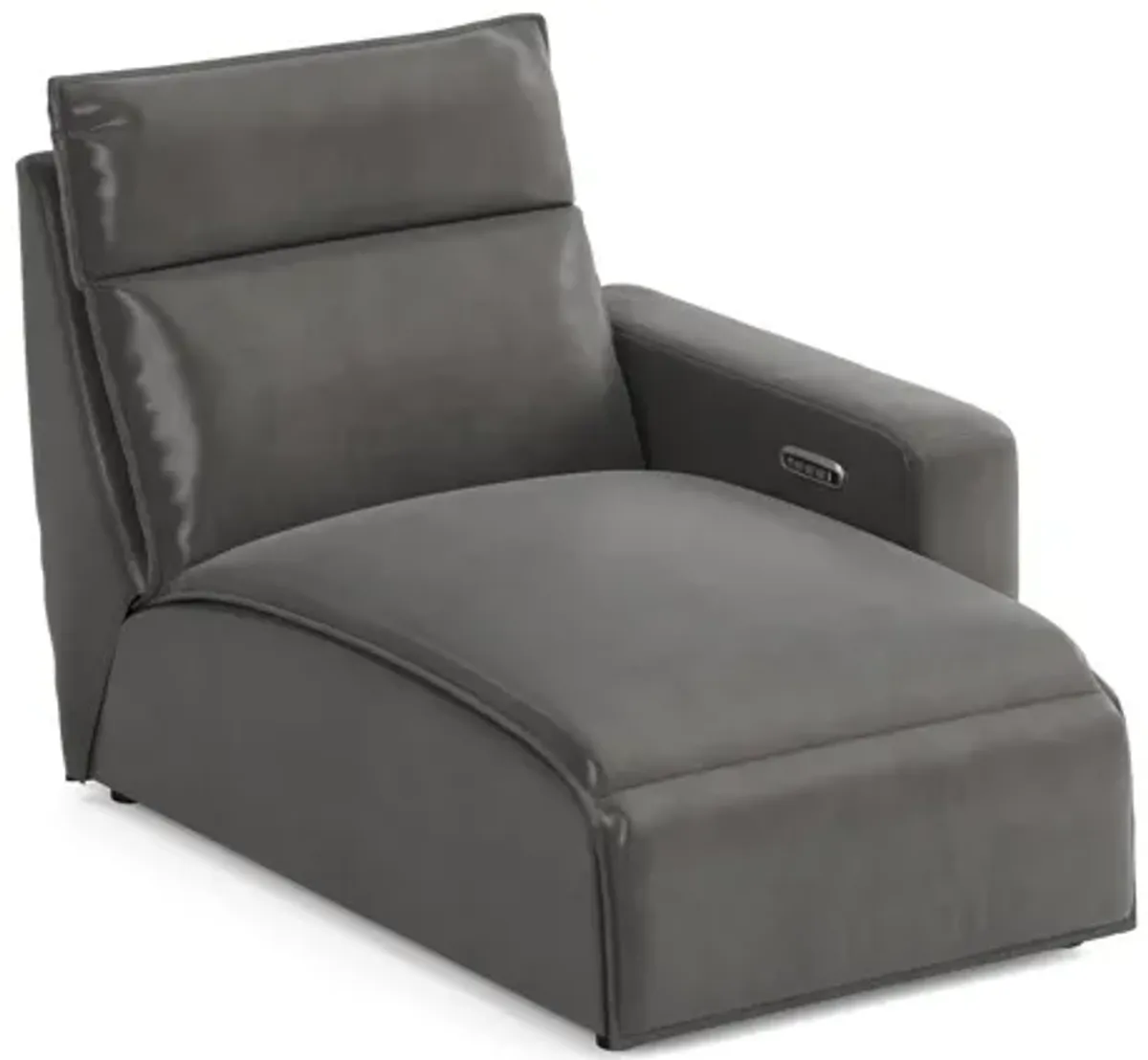 ModularTwo Grey Dual Power Reclining Right Arm Facing Chaise