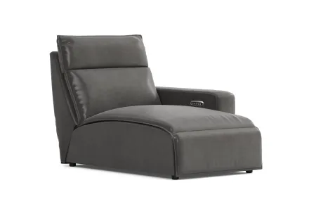ModularTwo Grey Dual Power Reclining Right Arm Facing Chaise