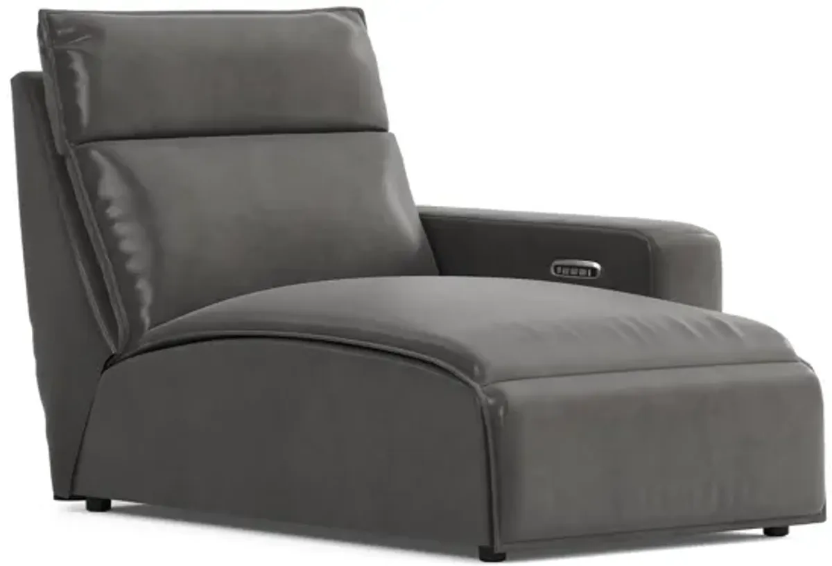 ModularTwo Grey Dual Power Reclining Right Arm Facing Chaise