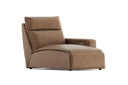 ModularTwo Brown Dual Power Reclining Right Arm Facing Chaise