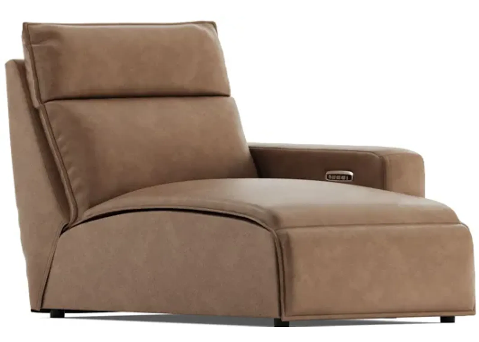 ModularTwo Brown Dual Power Reclining Right Arm Facing Chaise