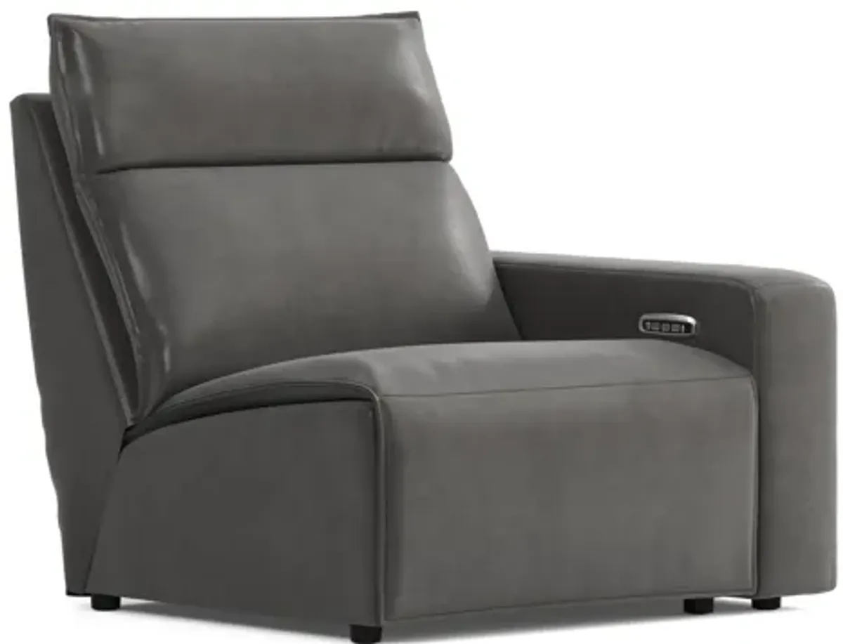 ModularTwo Grey Dual Power Right Arm Facing Recliner