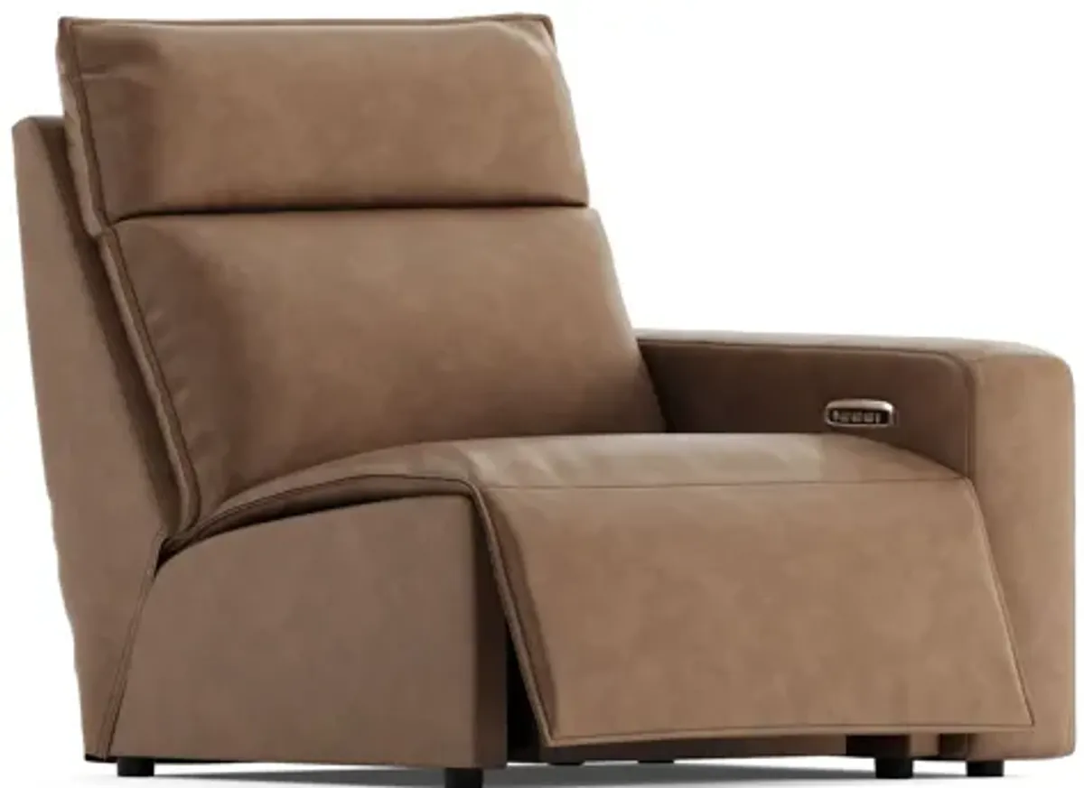 ModularTwo Brown Dual Power Right Arm Facing Recliner