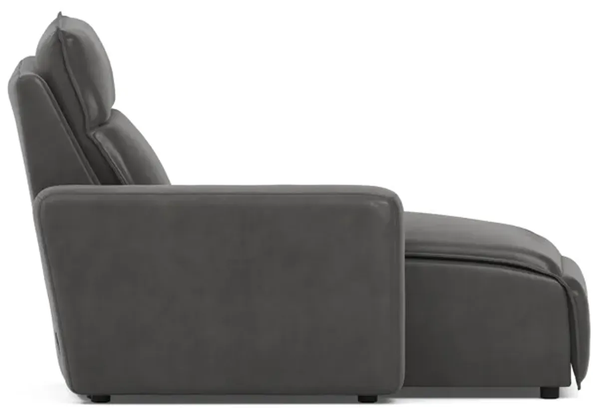 ModularTwo Grey Dual Power Reclining Left Arm Facing Chaise