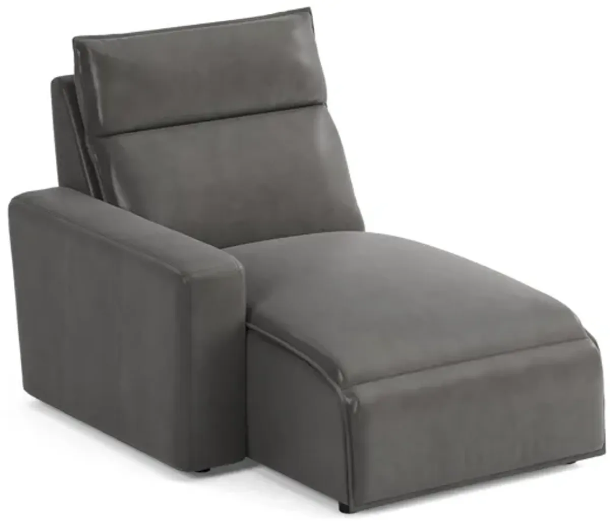 ModularTwo Grey Dual Power Reclining Left Arm Facing Chaise