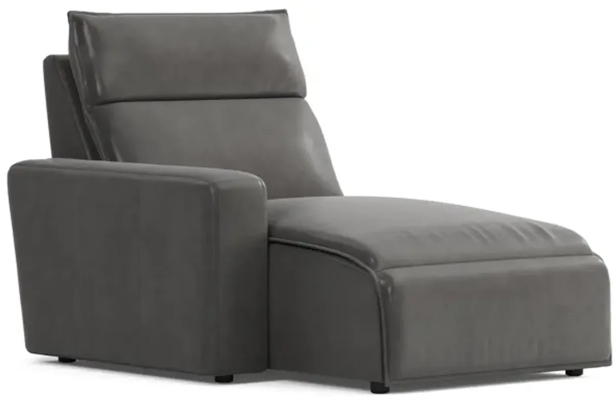 ModularTwo Grey Dual Power Reclining Left Arm Facing Chaise