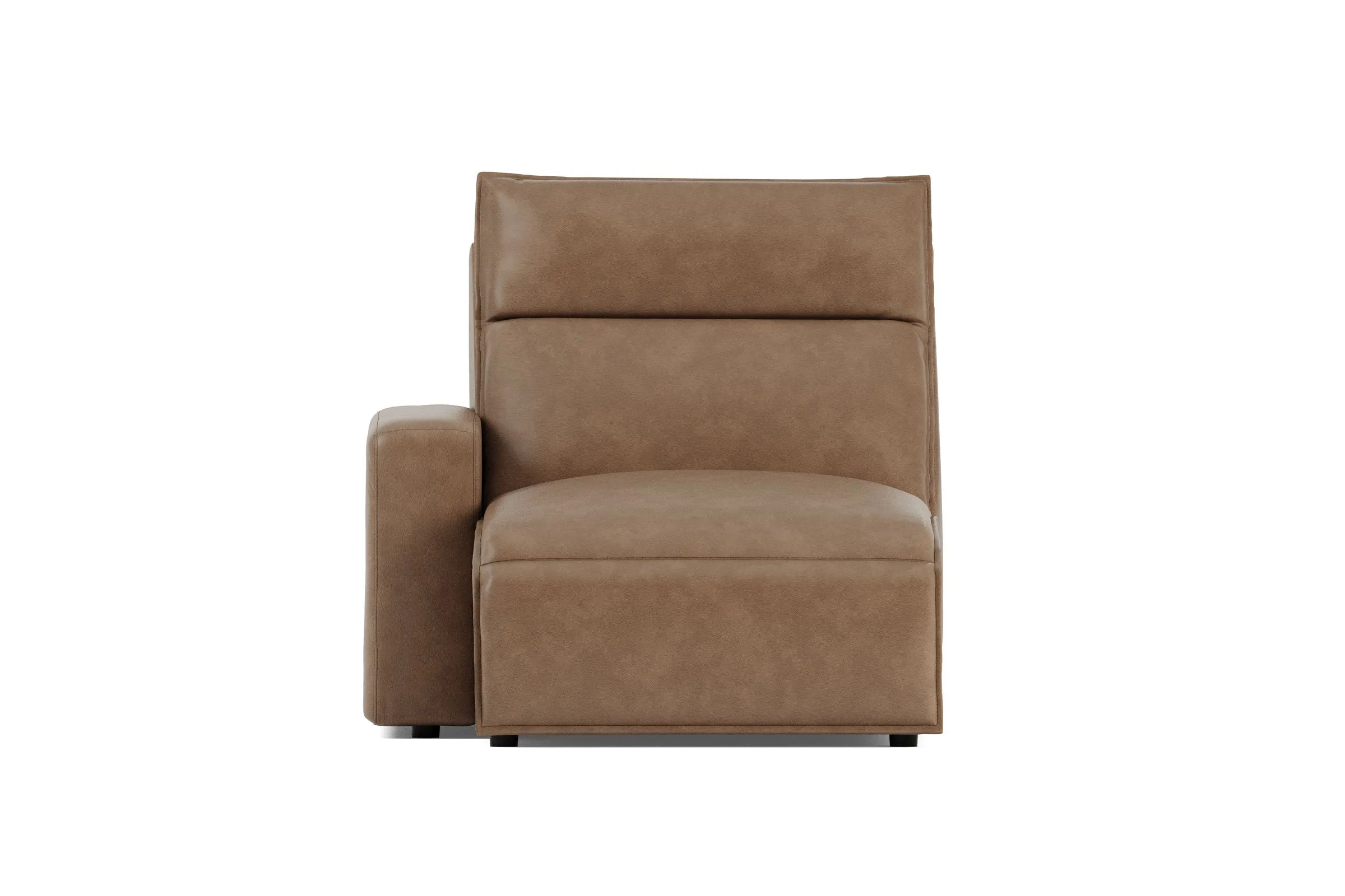 ModularTwo Brown Dual Power Reclining Left Arm Facing Chaise