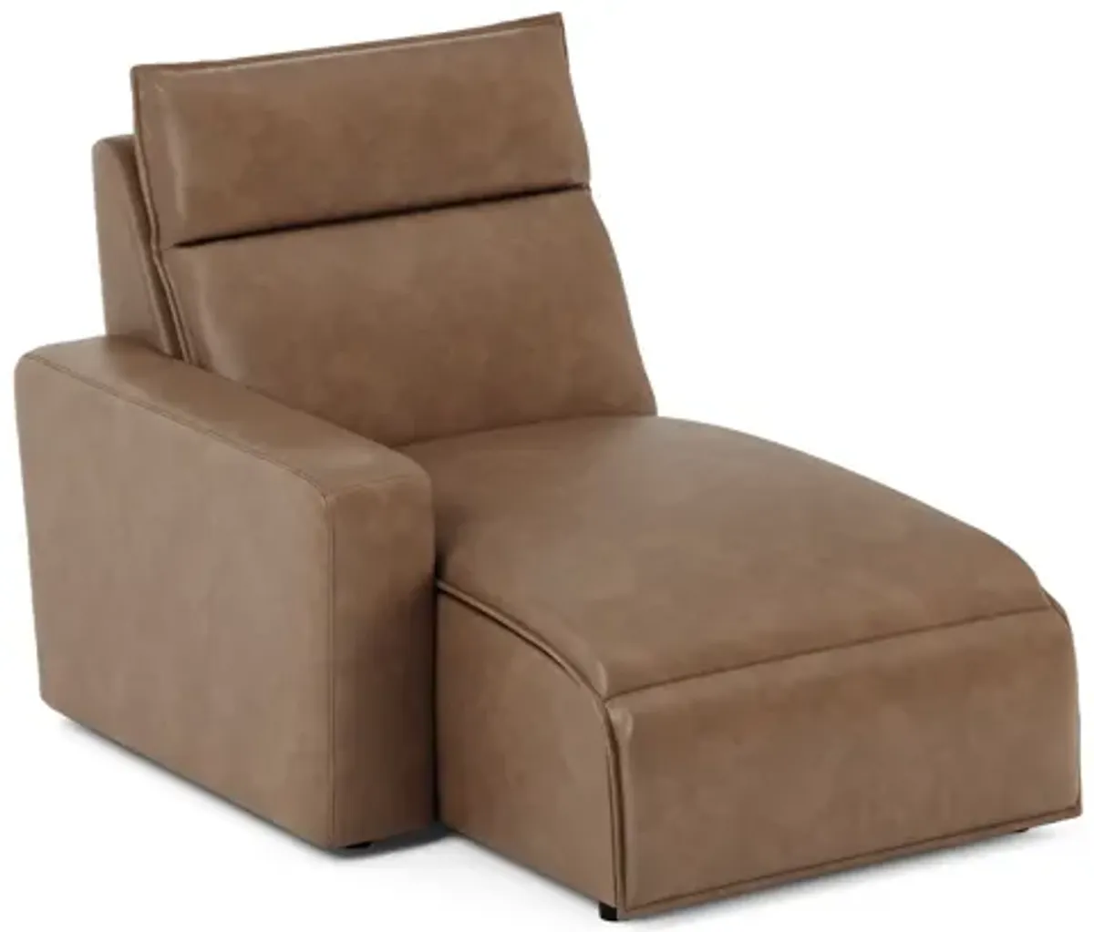 ModularTwo Brown Dual Power Reclining Left Arm Facing Chaise