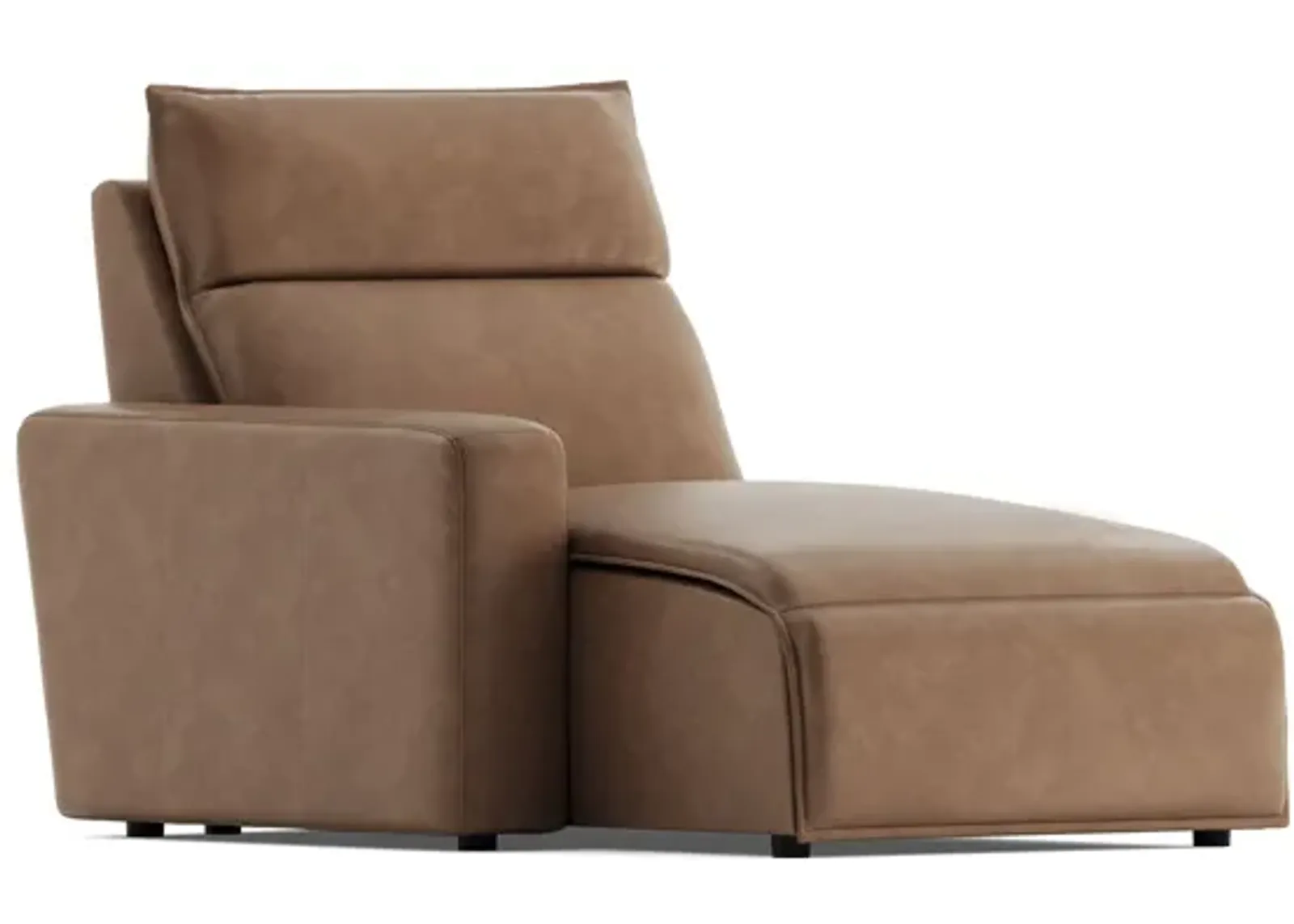 ModularTwo Brown Dual Power Reclining Left Arm Facing Chaise