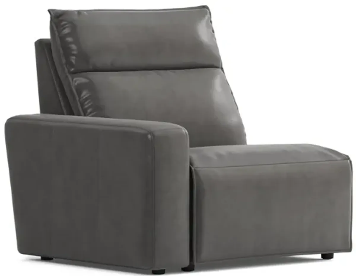 ModularTwo Grey Dual Power Left Arm Facing Recliner