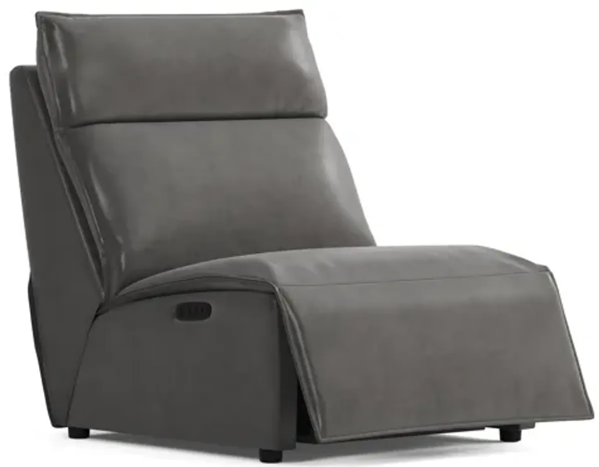 ModularTwo Grey Dual Power Armless Recliner