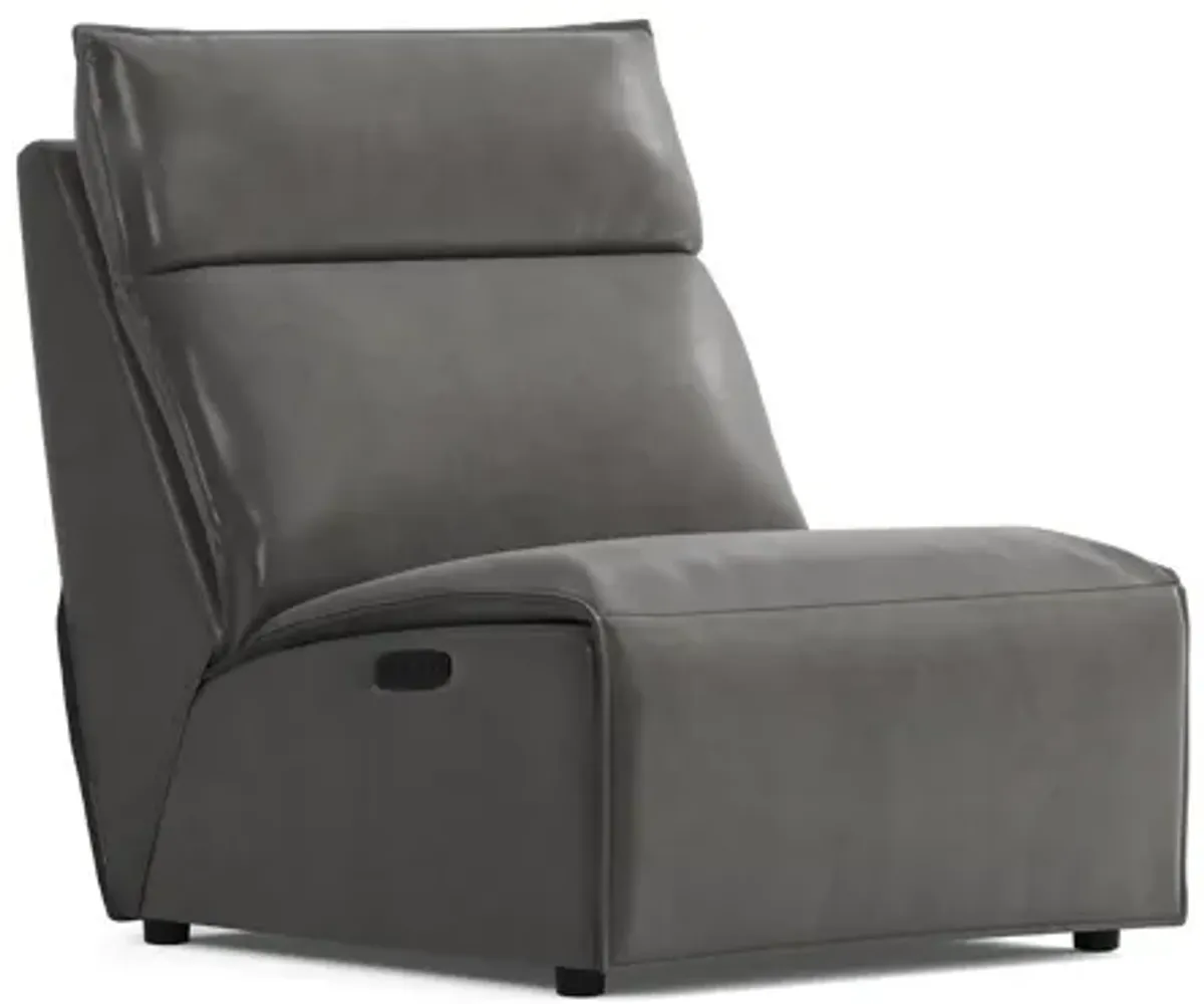 ModularTwo Grey Dual Power Armless Recliner