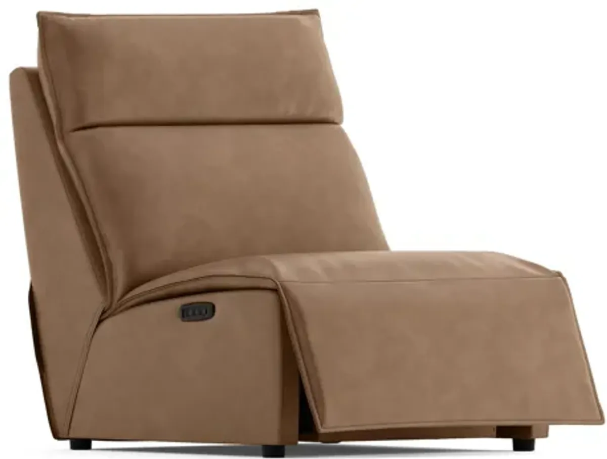 ModularTwo Brown Dual Power Armless Recliner