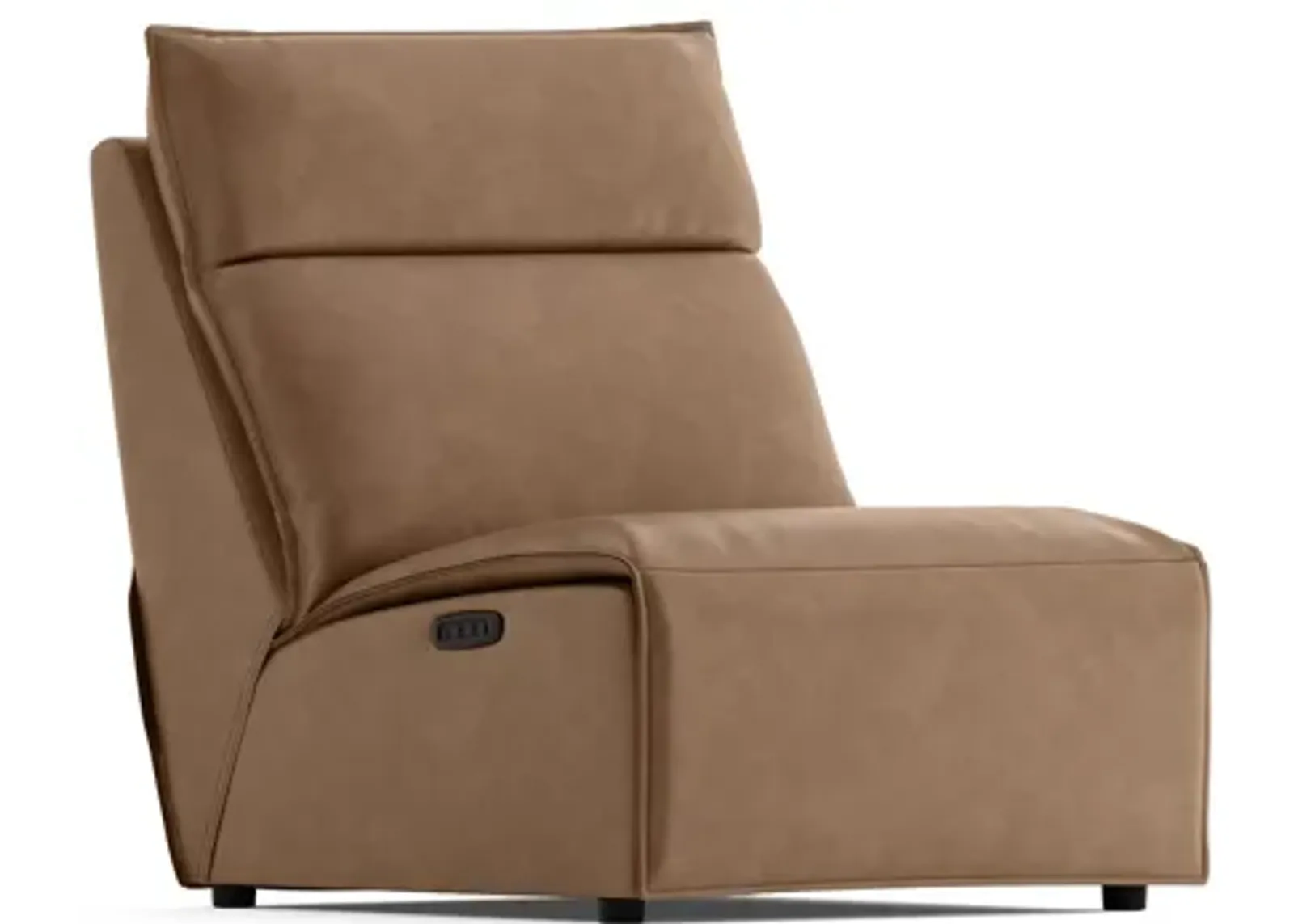 ModularTwo Brown Dual Power Armless Recliner