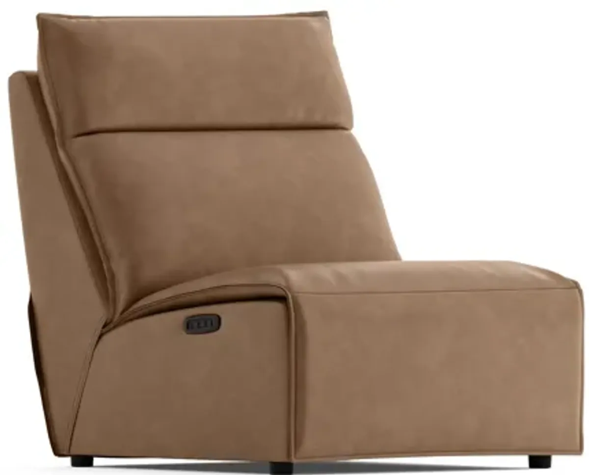 ModularTwo Brown Dual Power Armless Recliner