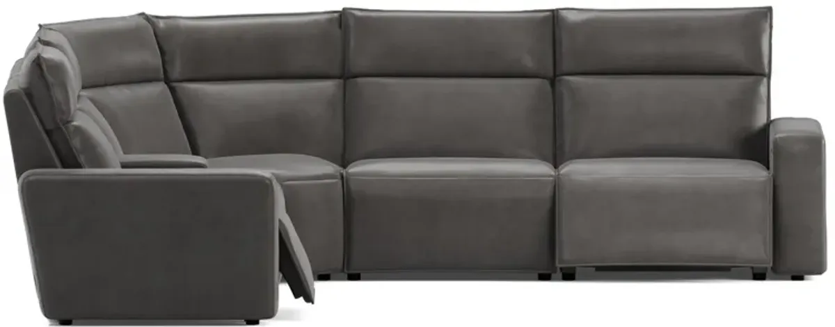 ModularTwo Grey 6-Piece Dual Power Reclining Sectional