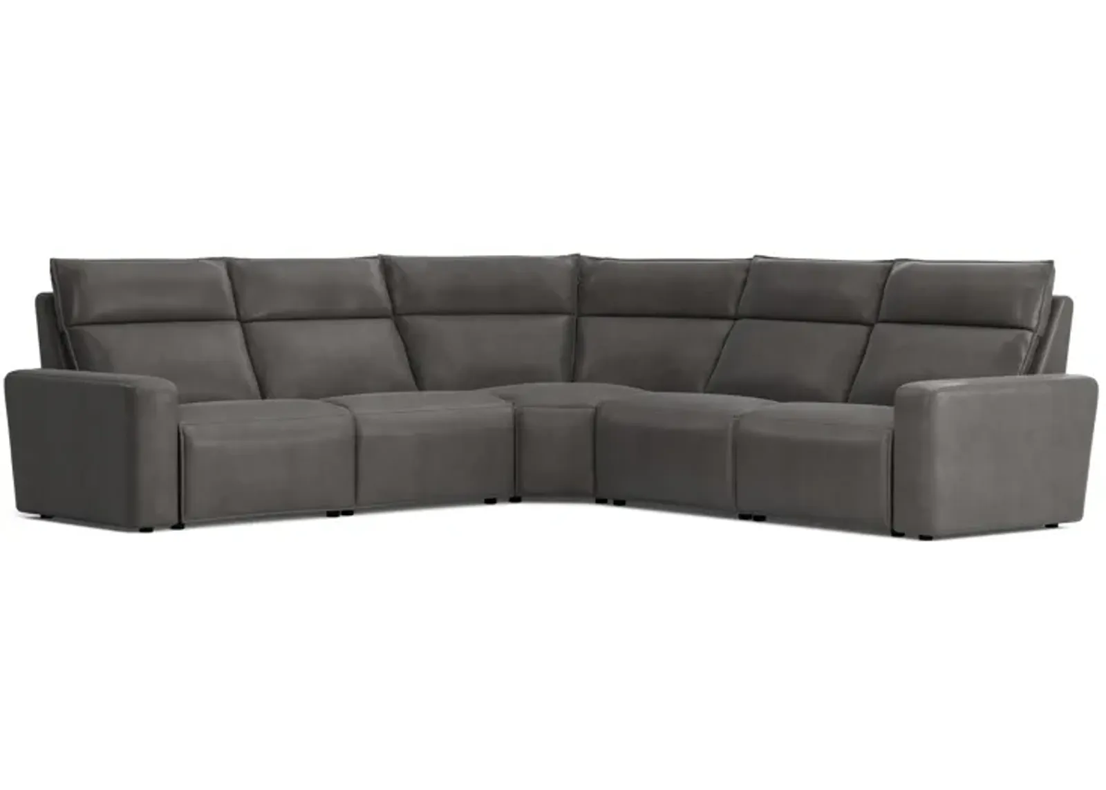 ModularTwo Grey 5-Piece Dual Power Reclining Sectional