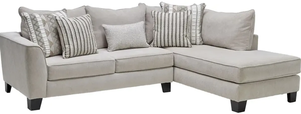 Bambi 2-Piece Sectional with Right Arm Facing Chaise