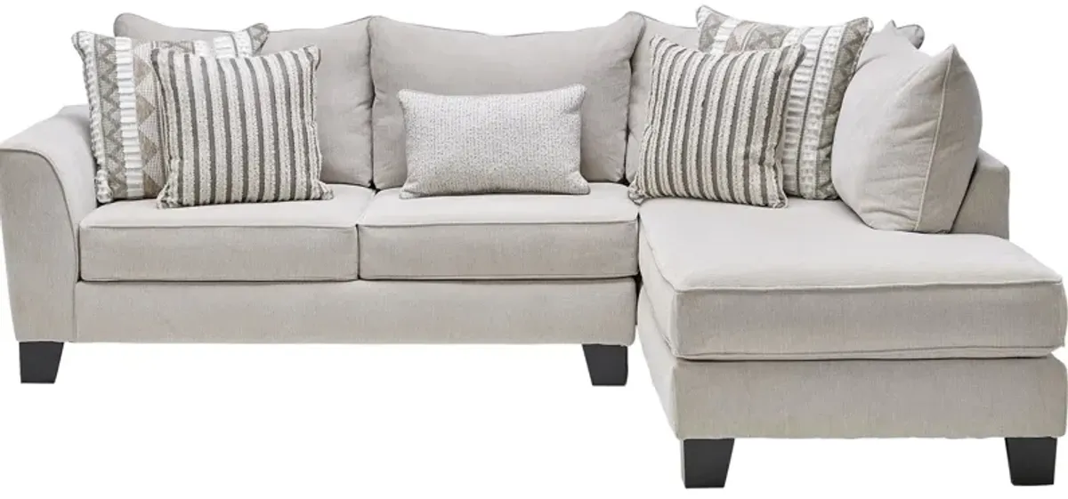 Bambi 2-Piece Sectional with Right Arm Facing Chaise