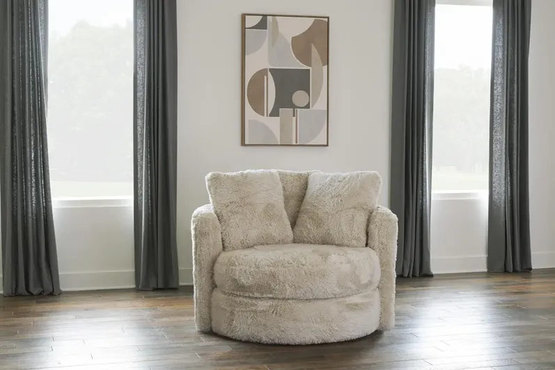 Bambi Sand Swivel Pod Chair