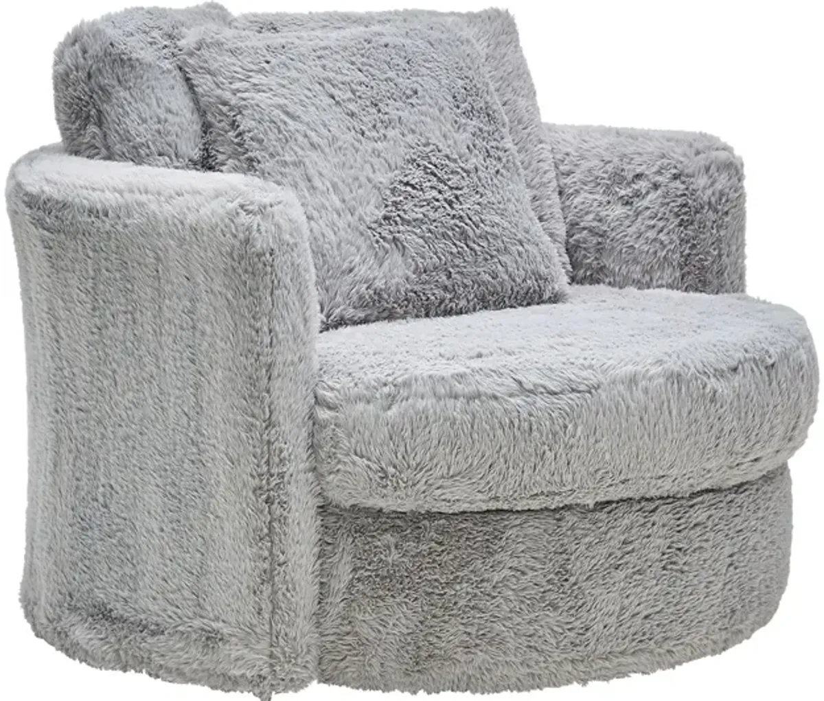 Bambi Grey Swivel Pod Chair