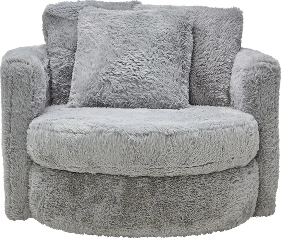 Bambi Grey Swivel Pod Chair