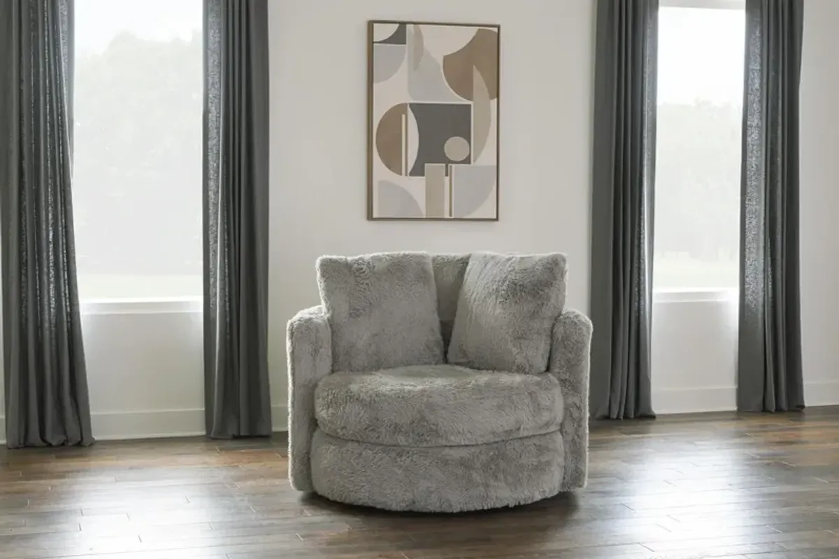 Bambi Grey Swivel Pod Chair