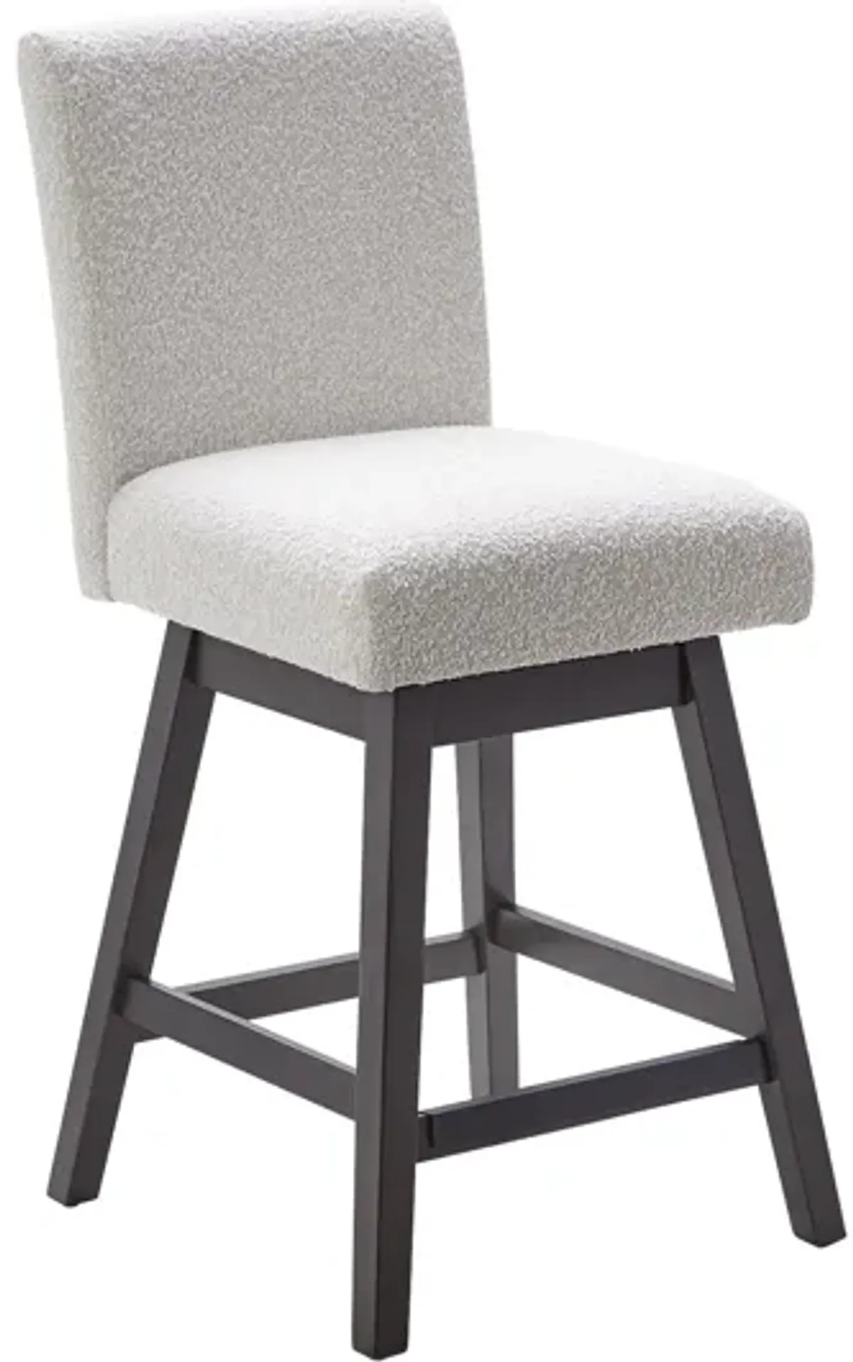 Emmy White Swivel Counter Stool