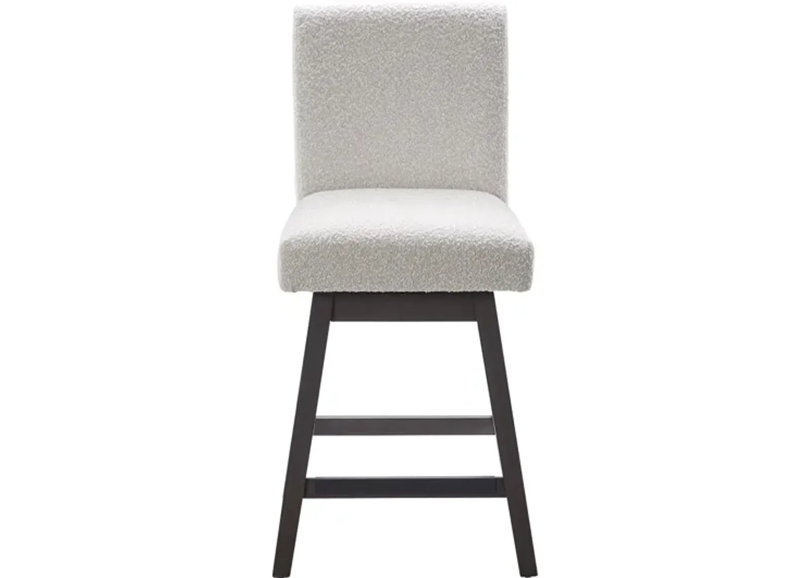 Emmy White Swivel Counter Stool