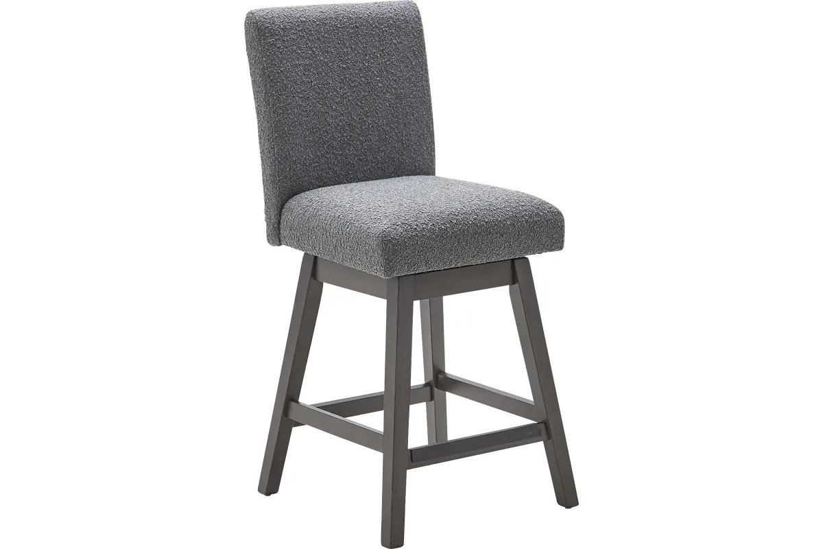 Emmy Grey Swivel Counter Stool