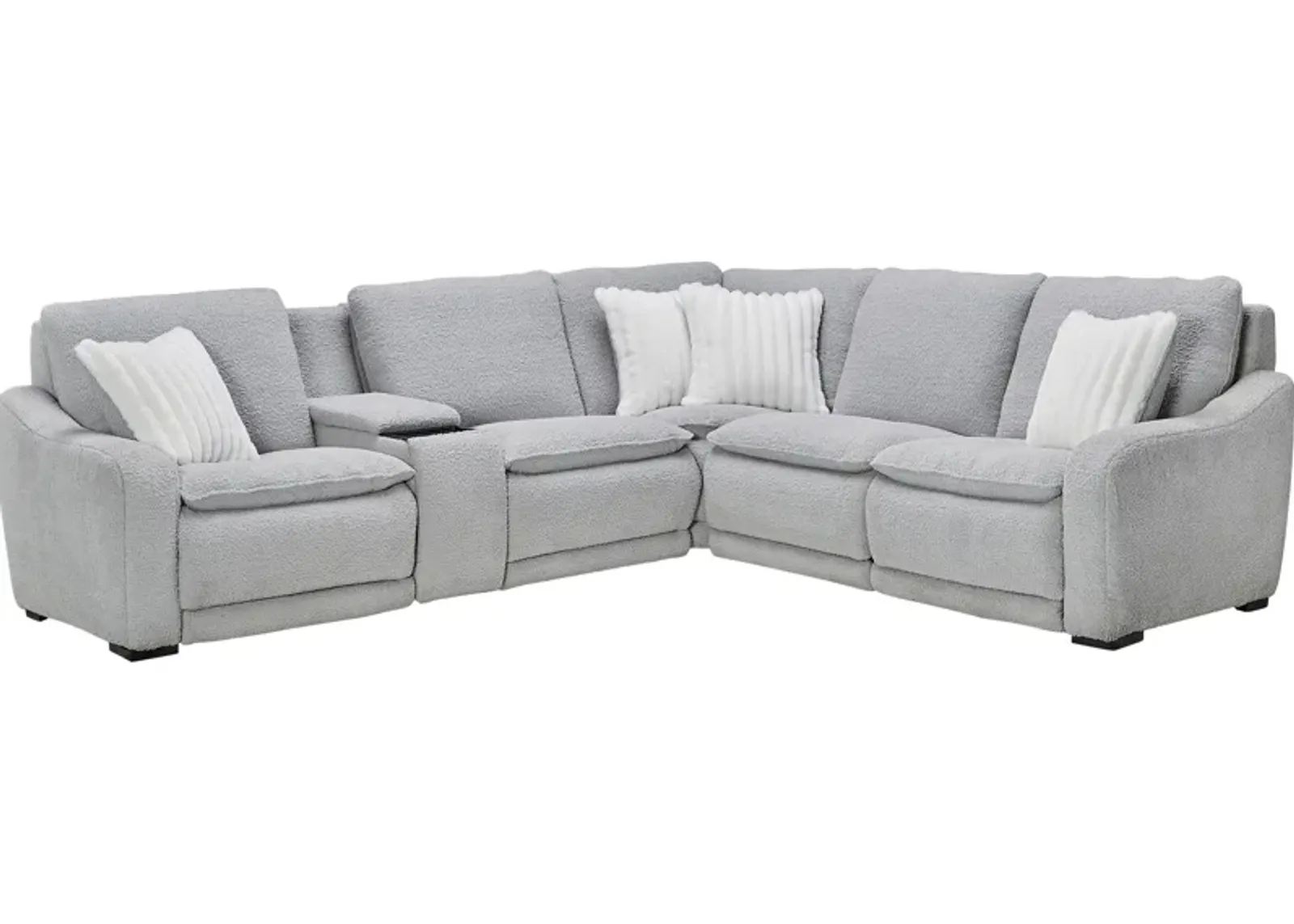 Bliss 6-Piece Dual Power Reclining Sectional with 3 Reclining Seats