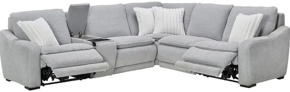 Bliss 6-Piece Dual Power Reclining Sectional with 2 Reclining Seats